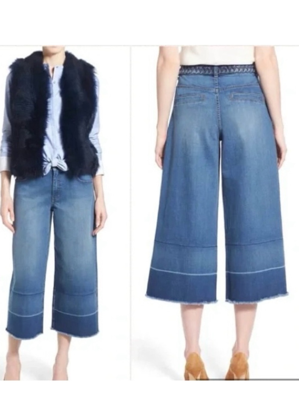 Olivia Palermo Chelsea wide leg jeans